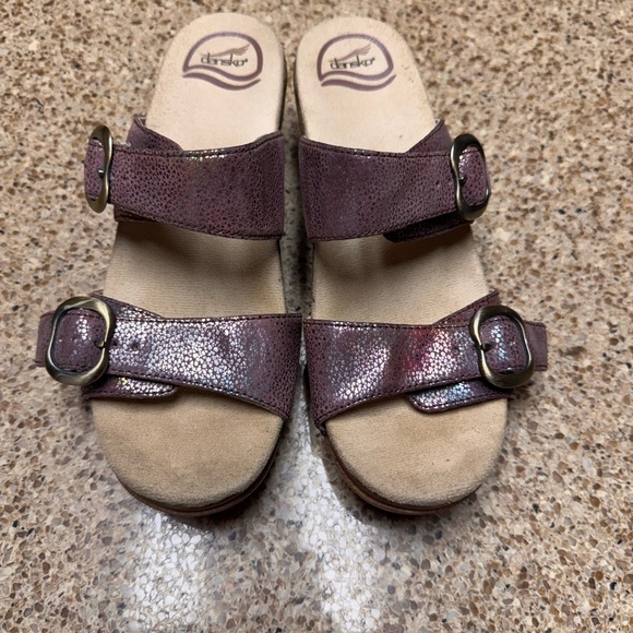 Dansko Sophie Metallic Purple Sandals - Picture 5 of 13
